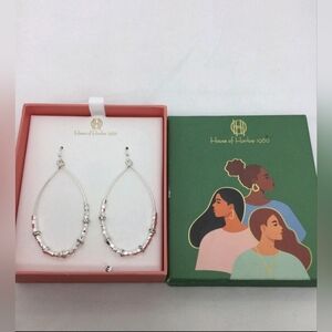 House of Harlow 1960 Silver and Gold Teardrop Earrings